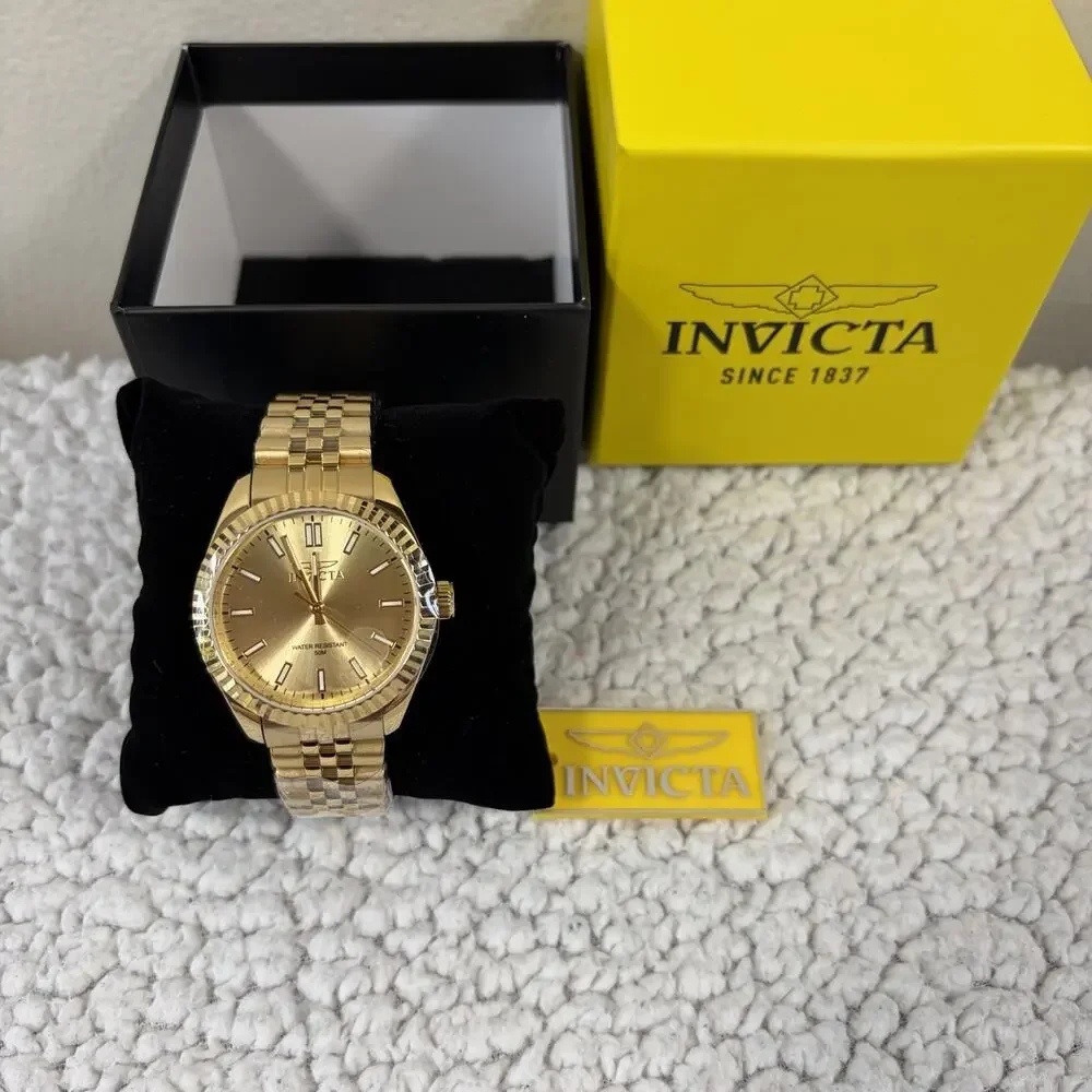 Invicta Specialty Quartz Gold Dial Ladies Watch 47507
